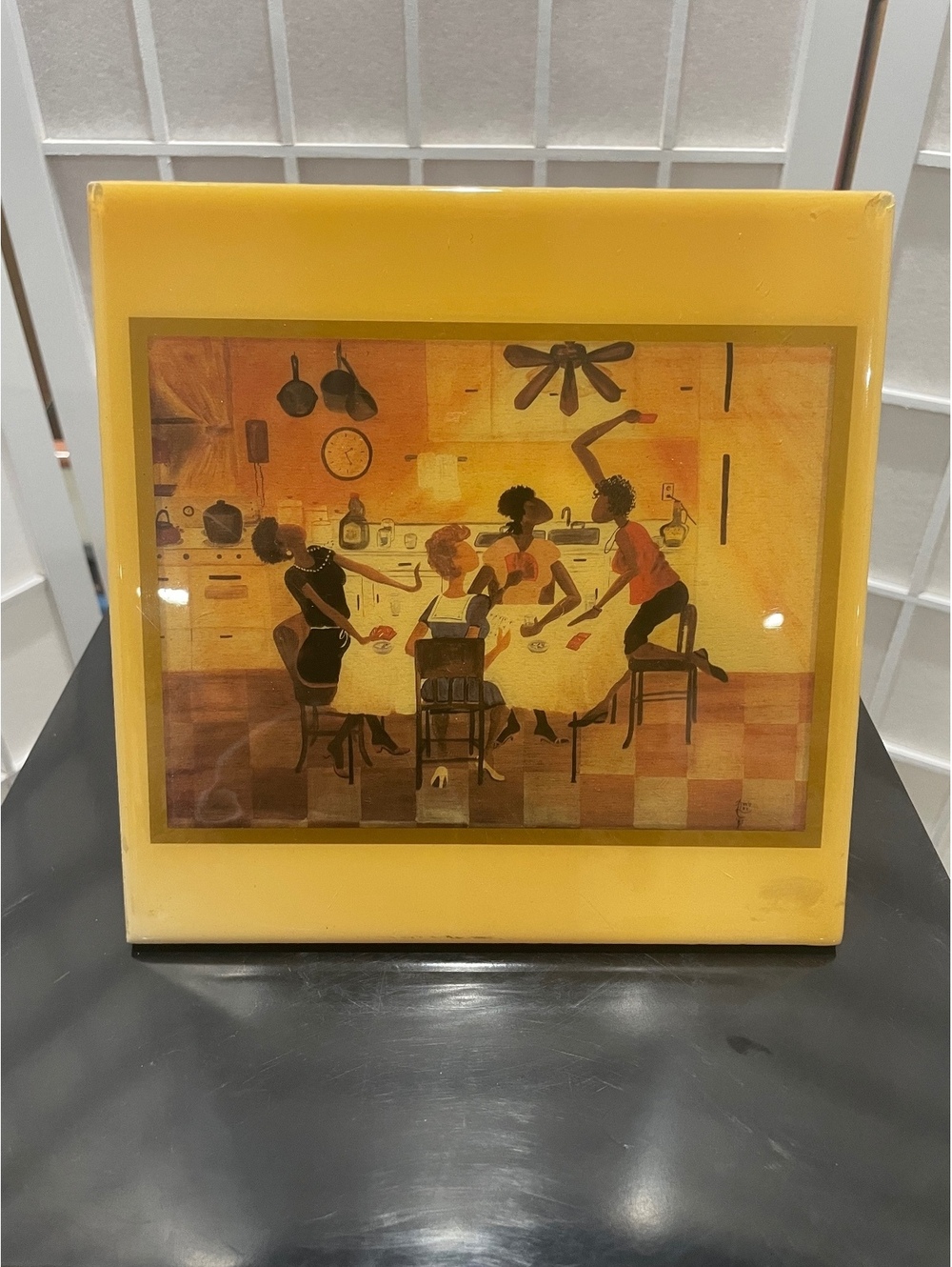 Annie F. Lee "Six No Uptown" Decorative Tabletop or Wall Art Plaque, 1993